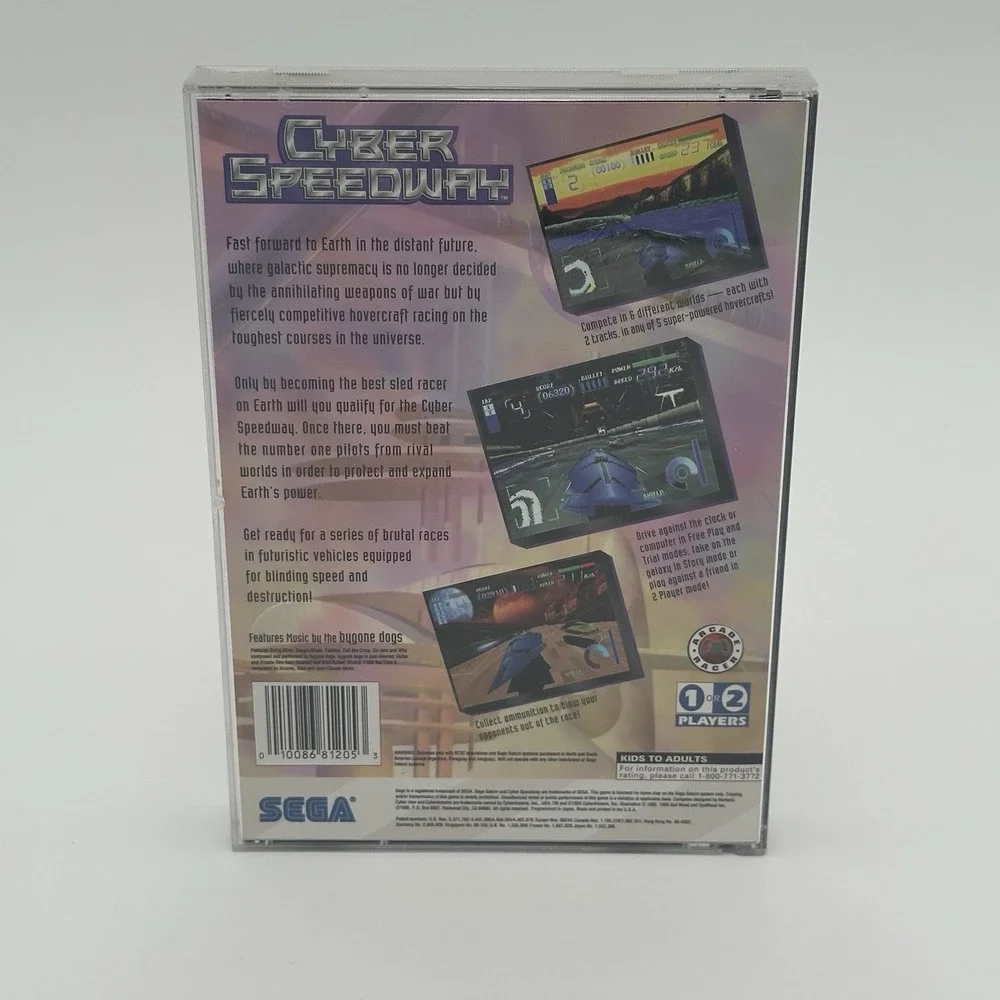 Sega Saturn Cyber Speedway, Complete in Box - Broken Case - Clean Disc Untested